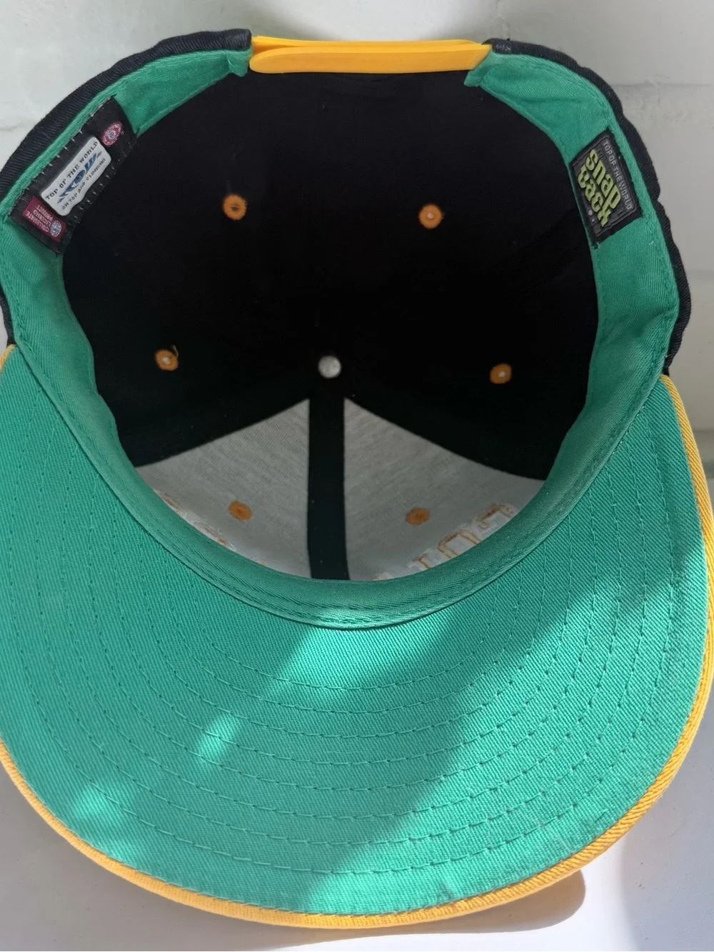Vintage 90s Top of the World Black and Gold Colorado Buffs SnapBack Hat